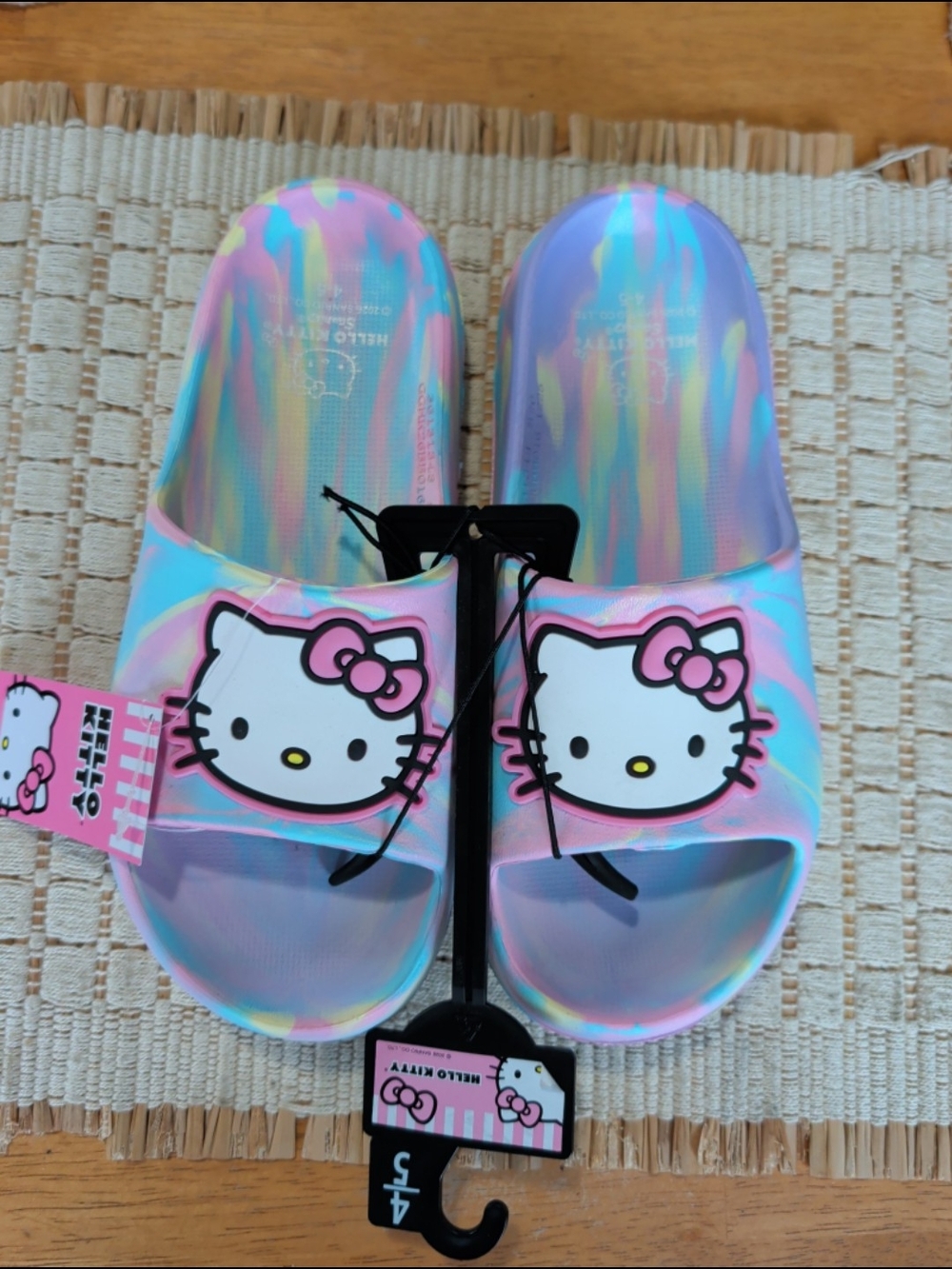 Hello Kitty Slide Sandals Girls' 4/5 Or Womens' 5/6 NWT